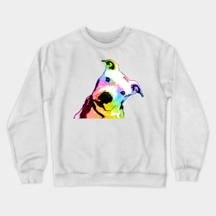 Pit bull | Rainbow Series | Pop Art Crewneck Sweatshirt